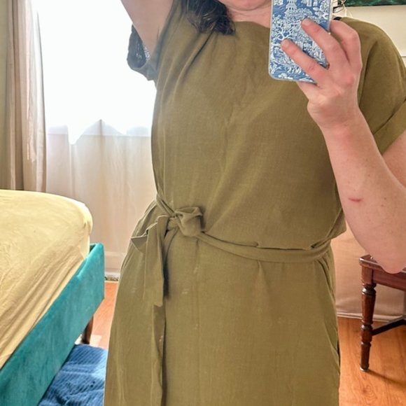 BRAND NEW Twigg & Feather Josie Dress in Olive - Picture 1 of 5